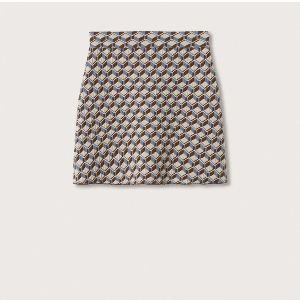 NWT Mango Geometric Knit Mini Skirt Size M - Picture 4 of 7